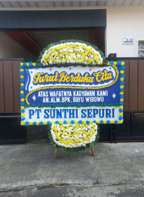 Papan Bunga Duka di Moba